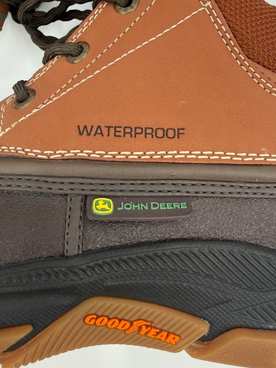 Skechers John Deere Slip-Ins Waterproof Goodyear Duck Rain Boots Brown Men 11